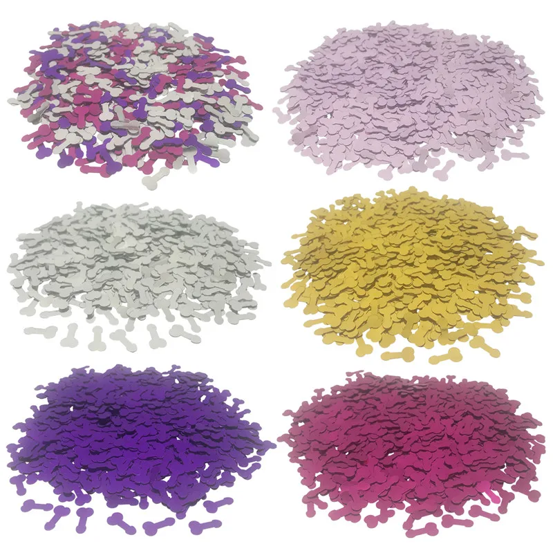 1 bolsa Willy pene confeti lentejuelas despedida de soltera decoración boda despedida de soltera despedida de soltera mesa de fiesta de noche dispersión confeti suministro