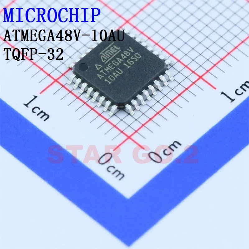 5PCSx ATMEGA48V-10AU TQFP-32 MICROCHIP Microcontroller