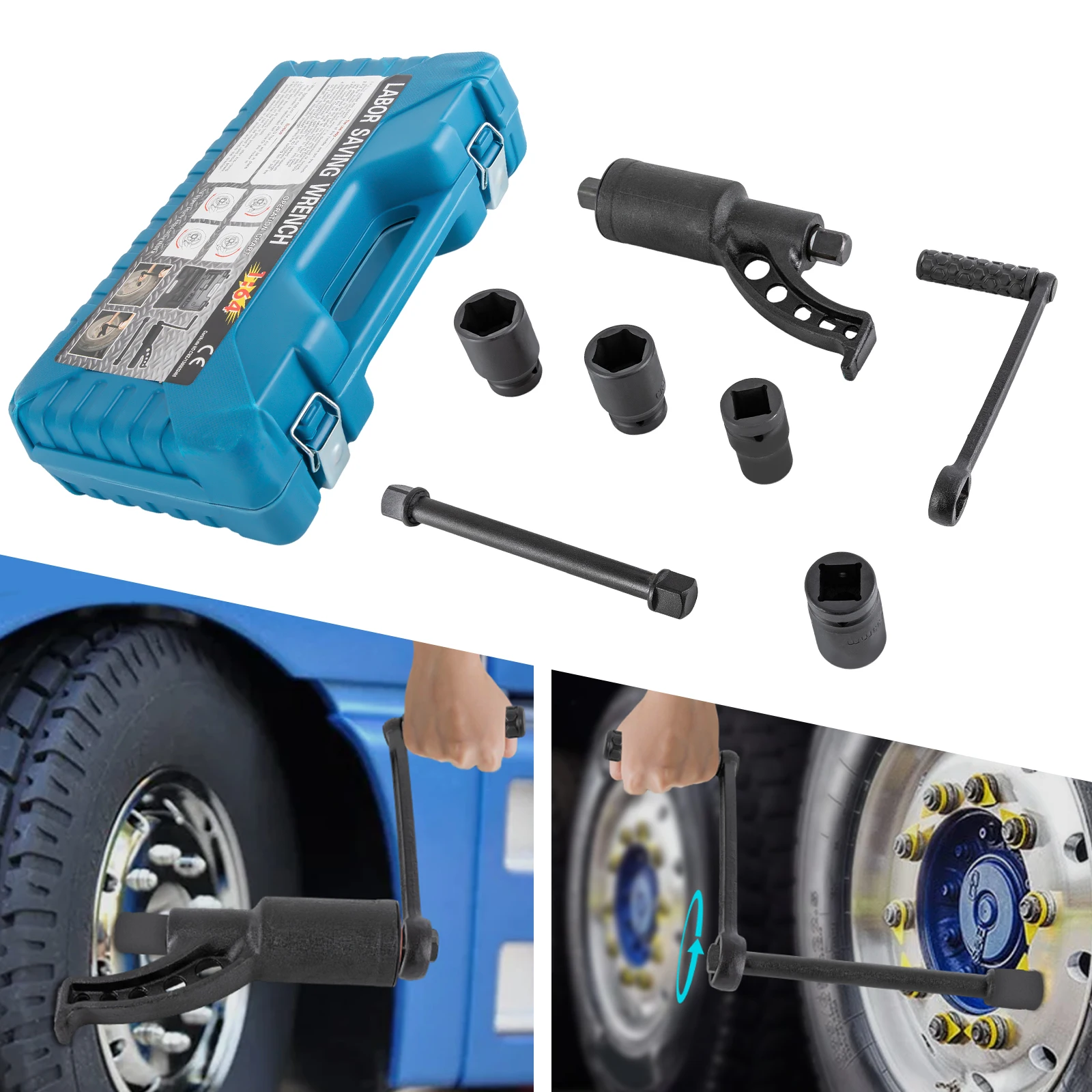 Jeu de clés de réglage de couple 1:64, clé de réglage de couple 4800Nm avec étui de transport, jeu de clés de multiplicateur de couple d'écrou de cosse