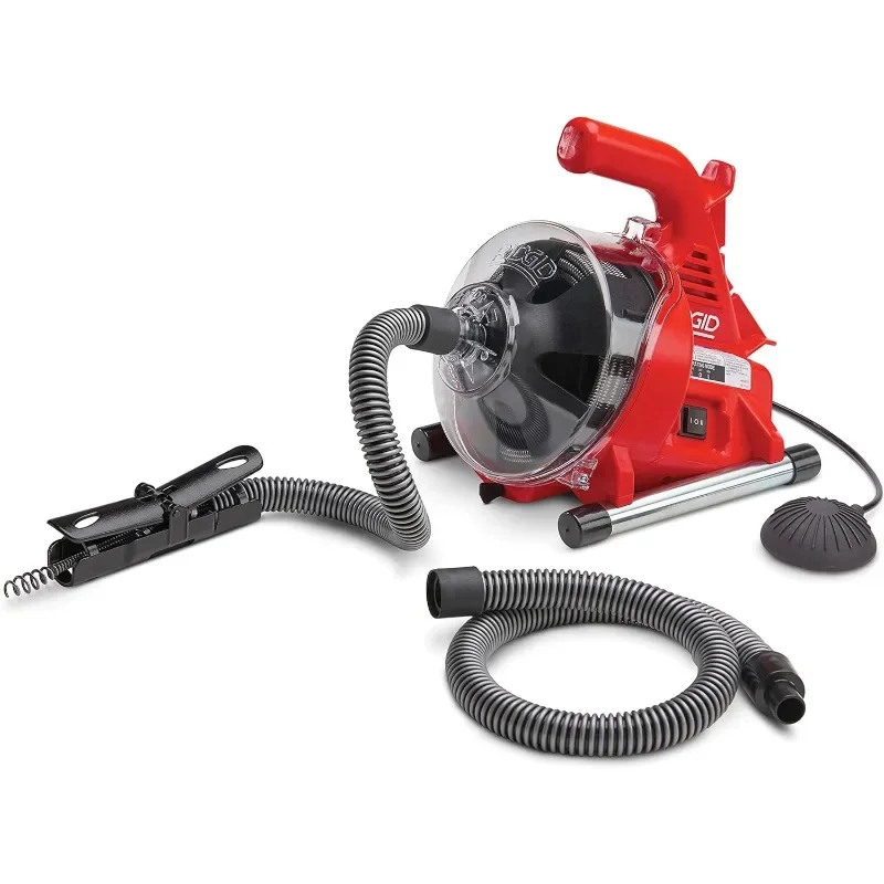 

PowerClear 120-Volt Drain Cleaning Machine Kit for Tubs, Showers, and Sinks,Red, 55808