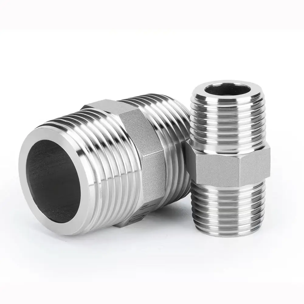 Durable 304 Stainless Steel Pipe Fitting Connector 1/8 1/4 3/8 1/2 3/4 1
