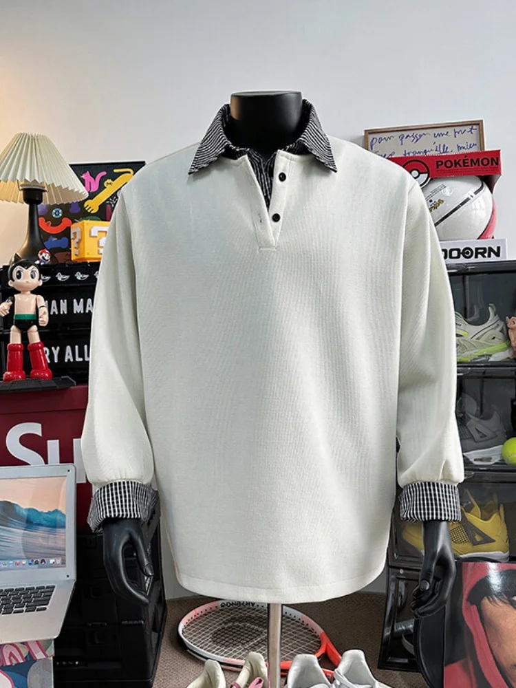 

Мужская толстовка в американском ретро-стиле, весенняя, большого размера, с внутренней подкладкой, свободного кроя, с длинными рукавами, молодежная, трендовая, повседневная, удобная