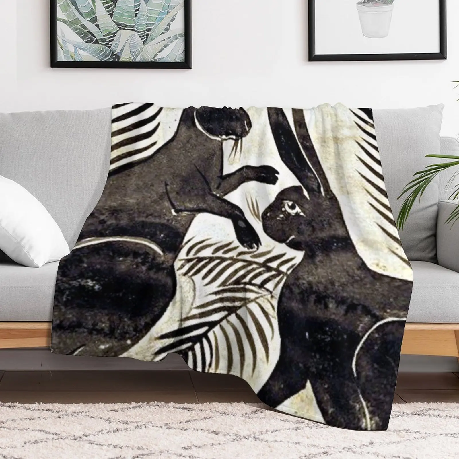 

William De Morgan Hares Throw Blanket Hairys Moving Soft Big Blankets