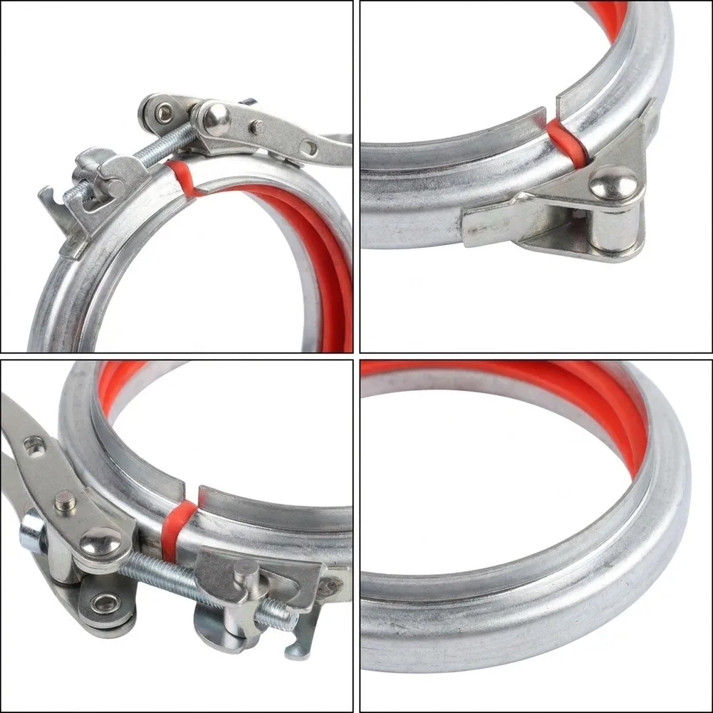 Effortless Installation Clamp with Galvanized Steel Shell and Elastic Rubber Core for Uniform Pressure Distribution