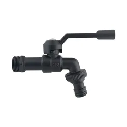 1PC Brass Black Single Cold Bibcock Outdoor Faucet Light Luxury American Garden Mop Pool Tap Thread G1/2'