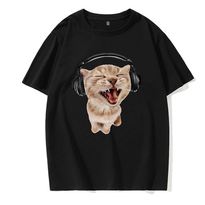 Hip Hop Unisex Eu Men Size Funny Fan Cat T Shirt Men Women Shirt Ulzzang T-shirt 90s Tshirt Harajuku Top Tee Shirt