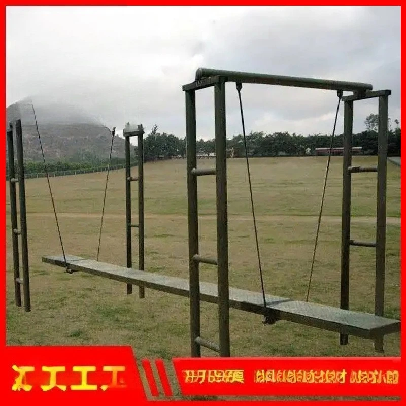 wave wood development training equipment, outdoor high-altitude anti-vertigo training equipment, balance training swinging plank