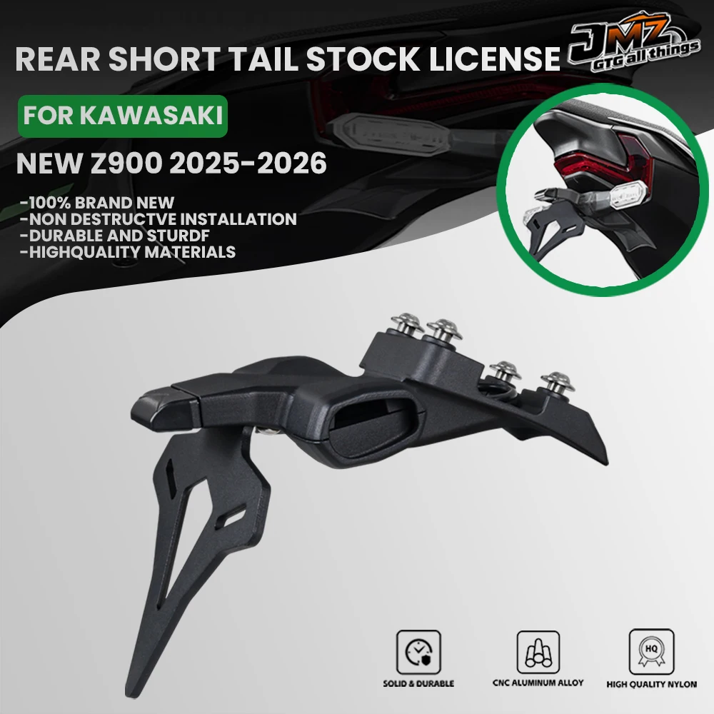 

For KAWASAKI Z900 Z900SE 2025-2026 Motorcycle Rear Short Tail Stock License Holder Tailstock Frame Bracket