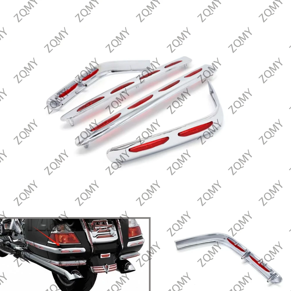 Gold Wing Chrome Decoration Trim Motorcycle Fairing Trunk And Saddlebag Moldings for Honda Goldwing GL1800 2001 2002 2003-2011