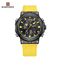 2023 NAVIFORCE Men Luxury Fashion Quartz Watch LCD Dual Time  Waterproof Sport Chronograph Quartz WristWatch Relogio Masculino