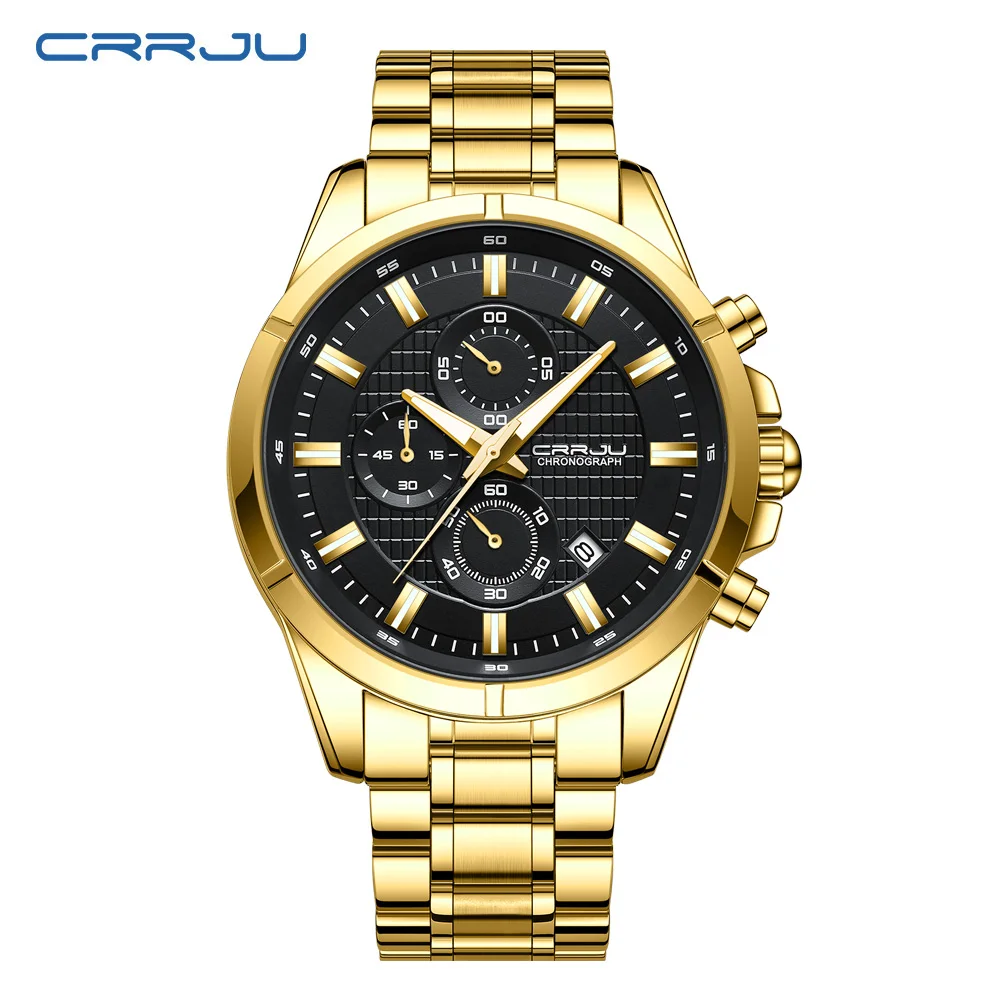 CRRJU Top Brand Luxury Men\'s Watch 30m Waterproof Date Clock Male Sports Watches Men Quartz Casual Wrist Watch Relogio Masculino