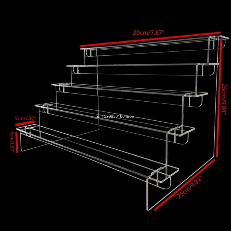 Mehrstufige Acryl-Display-Steiger, Acryl-Display-Ständer, 1–5 Ebenen, für Schmuck und Sammlerstücke, Parfüme, Ständer, Rack,