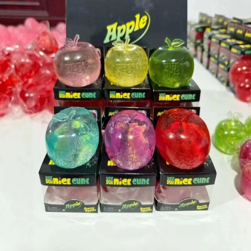 NEEDOH mushy fruit Apple fidgety toy extrusion decompression toy anti-anxiety fruit elastic slow-rising toy creative gifts
