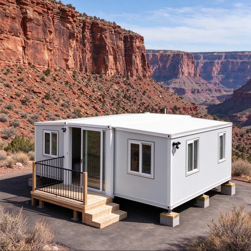 Detachable Modular Cabin Galvanized Steel 40ft Disassemblable Unit for Remote Mining Base Staff Living Prefab Building