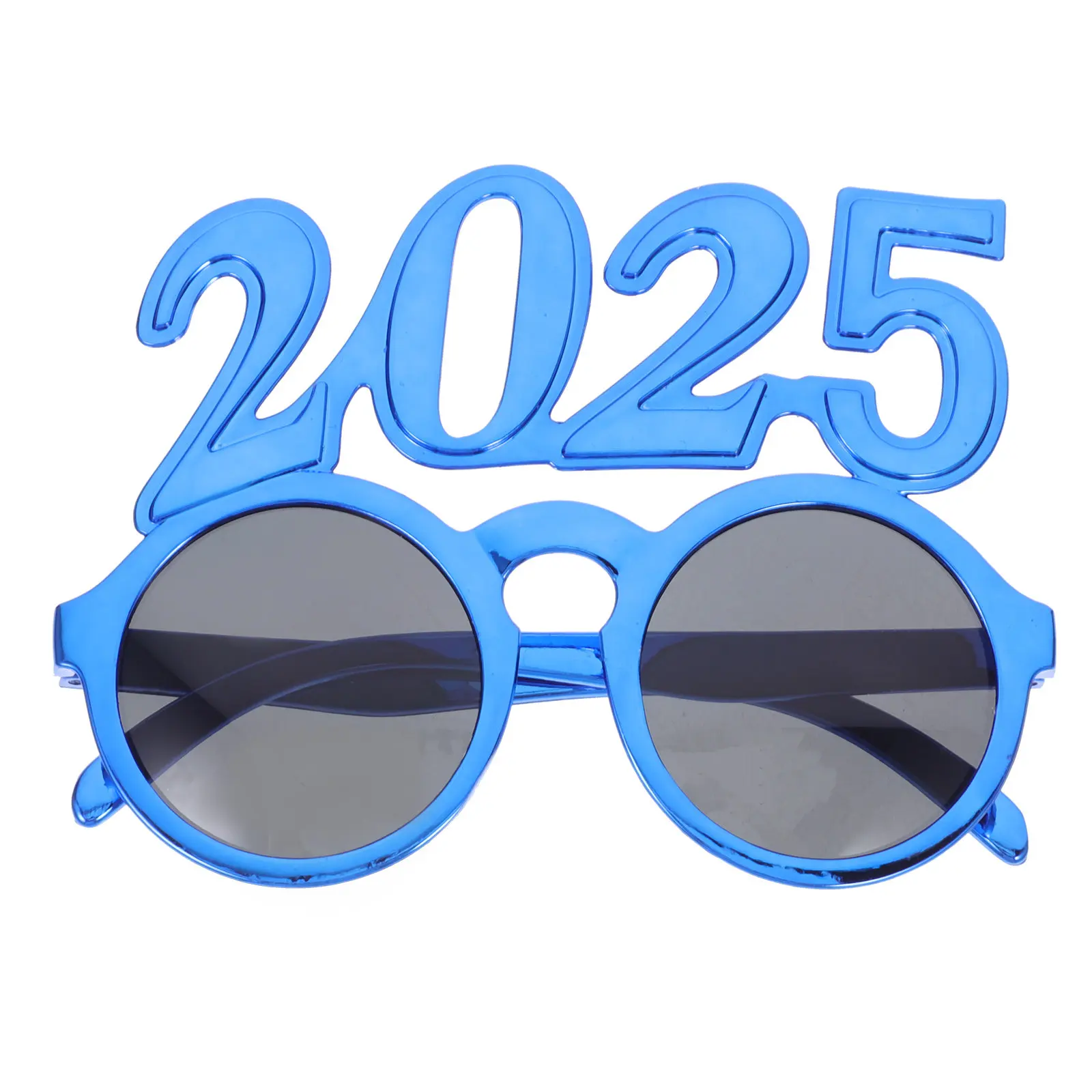 

2025 New Year Eyeglasses ABS Funny Photo Booth Props Party Glasses Decor for New Year Eve Festival Graduation Photo Props