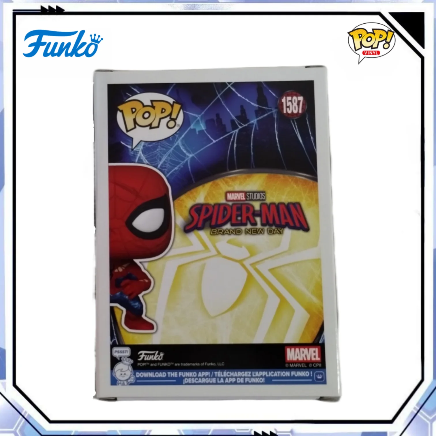 Funko Pop! Spider Man Brand New Day Metallic Vinyl Figure #1590 Official Licensed Limited Edition Statue Marvel Gift for Fans view 2