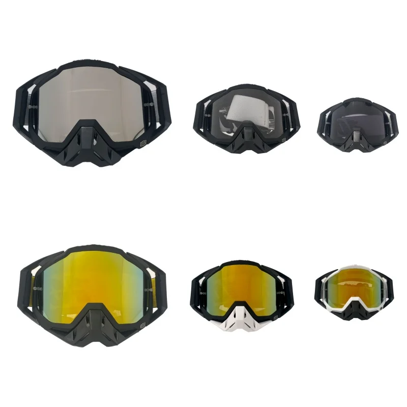 Windproof Anti‑Scratch Motorbike Goggles UV Protection Sports Eyeglasses For Offroad Motocross Use