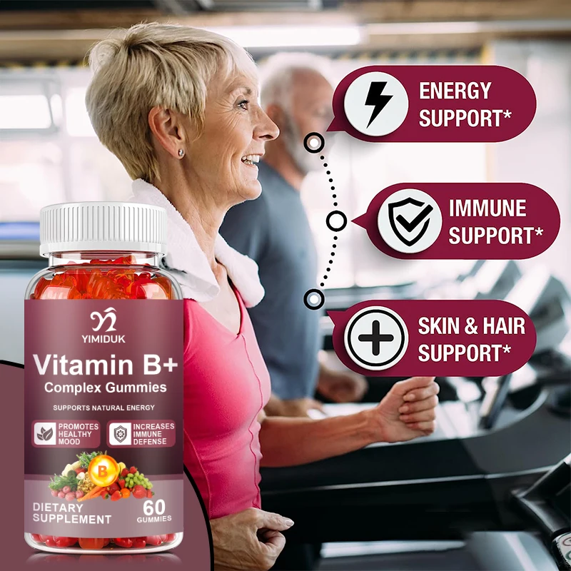 Vitamin B Complex Gummies Support Energy Metabolism Nervous System Blood Cell Immune Health Overall Health Beauty Health