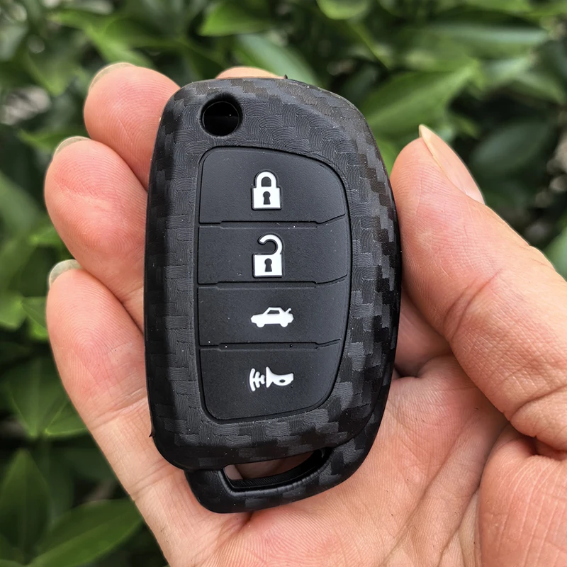 Silicone Car Remote Key Case Cover Shell for Hyundai Creta Ix35 Ix45 I30 I40 Tucson Santa Fe Rena Sonata Elantra Accessories
