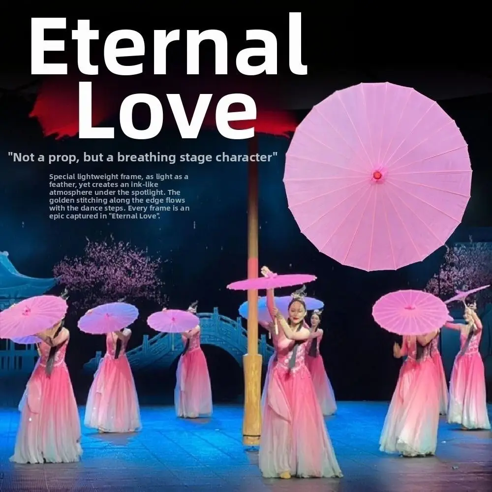 الصينية العتيقة زفاف العروس مظلة ورقية مزيتة 56 سنتيمتر زهر الكرز الفاوانيا زهرة مظلة الزخرفية 10 ألوان #3