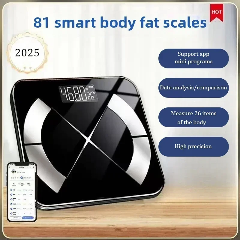 

8810 Electronic Scale Smart Bluetooth Weighing Human Body Fat Measurement Scale Simple Weight Scale Household Charging Fat Scale