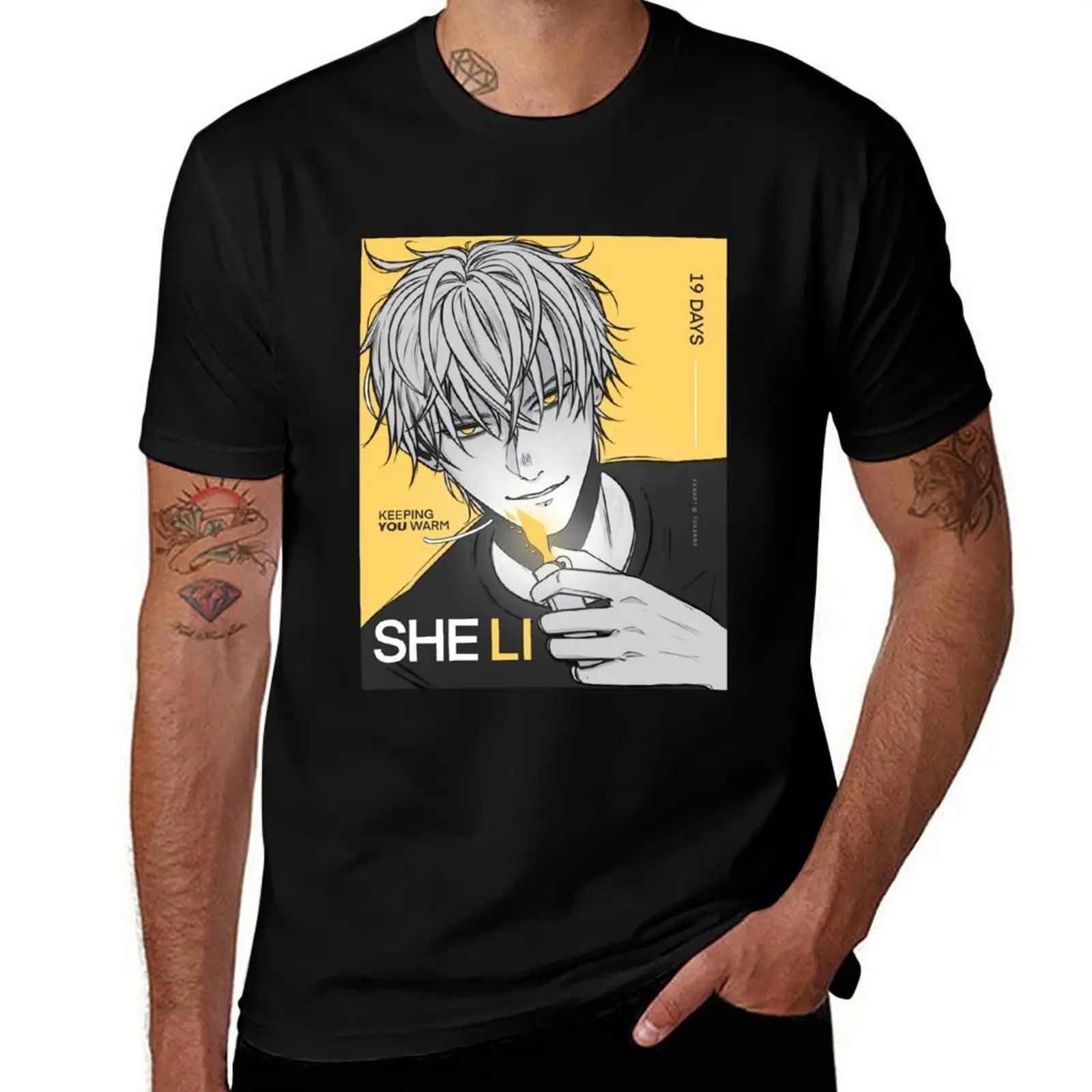 

SHE LI - 19 Days T-Shirt black cotton t-shirt plain for man package t shirts for man cotton T-Shirt