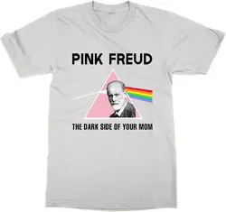 Roze Freud De donkere kant van je moeder Unisex T-shirts voor man vrouw Korte zomer-T-shirts Casual katoen Nieuwe collectie mode