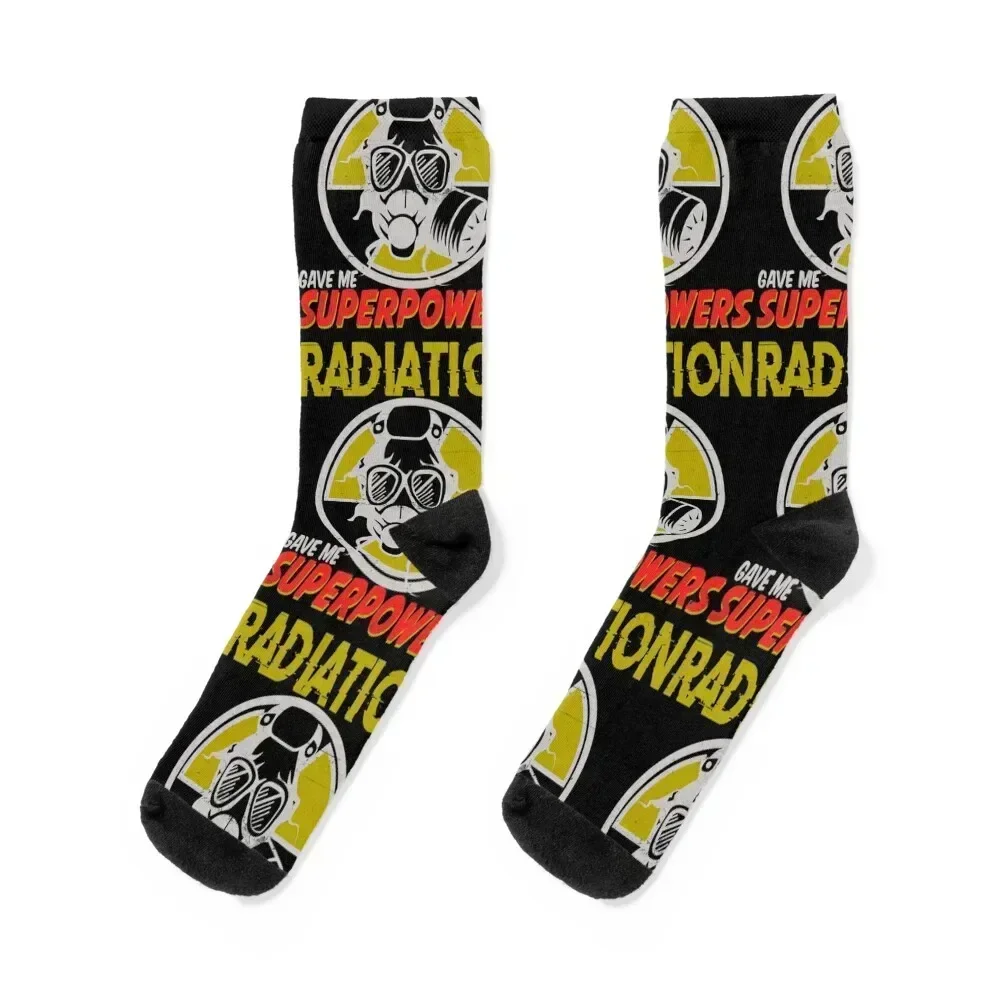 

Radiation Gave Me Superpowers Chemo Cancer Survivor Socks aesthetic anti-slip fashionable Girl'S Socks Men's