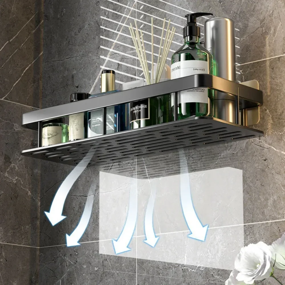 Shelves Drill - Free Storage Shelf: Effortless Installation Perfect for Adding Extra Storage in Bathroom Kitchen or Bedroom! image 2