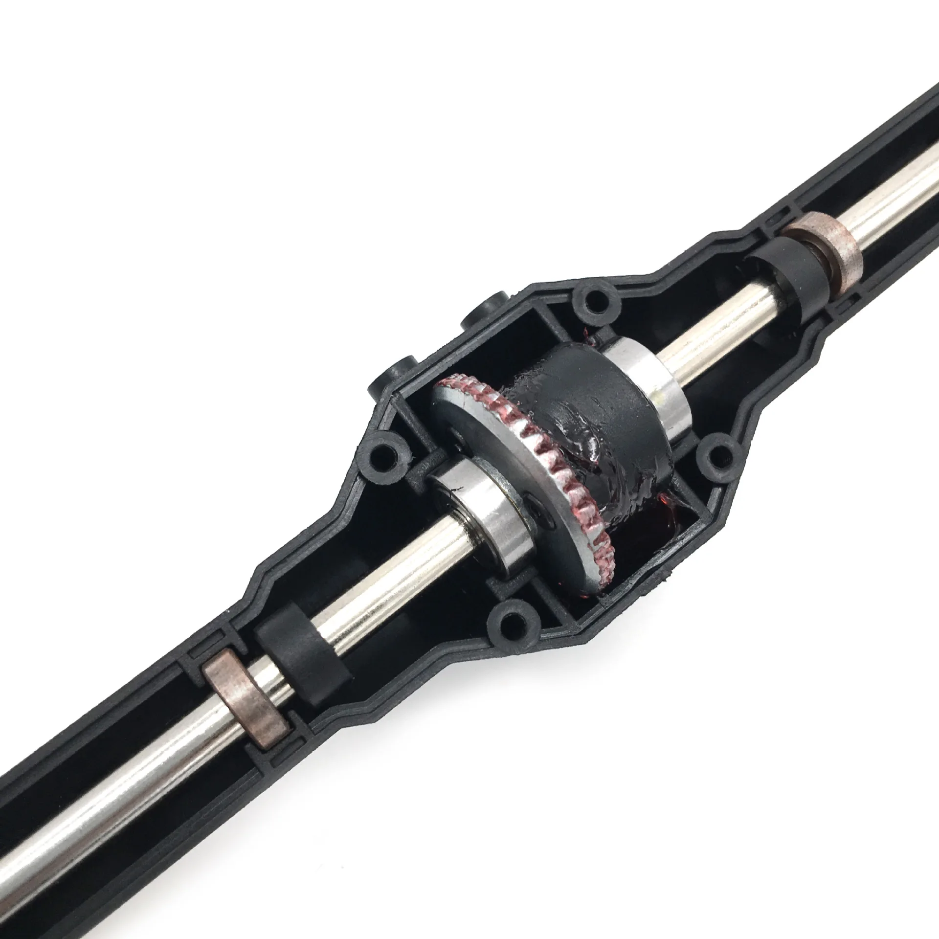 Metalowy mechanizm różnicowy tylnego napędu z przekładnią falową, część zamienna do tuningu dla Wltoys 12428 12423 1/12 RC Rock Crawler