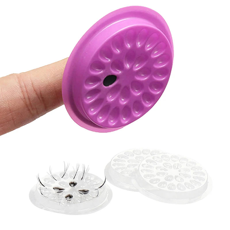 ที่วางกาวติดขนตาปลอม 10 ชิ้น อุปกรณ์ต่อขนตา แผ่นรองกาวติดขนตา