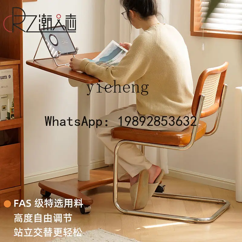 

simple modern mobile office lifting table home bedroom bedside learning computer table foldable