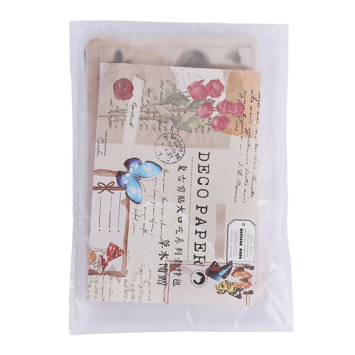 

LDHL 200 Pieces Vintage Scrapbook Supplies Pack for Junk Journal Planners DIY Paper Stickers Vintage Ephemera Pack Decoupage