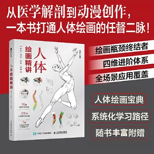 Intensive lecture on body painting, anatomy + sketch + dynamic + animation, human structure dynamic structure self-study tutoria