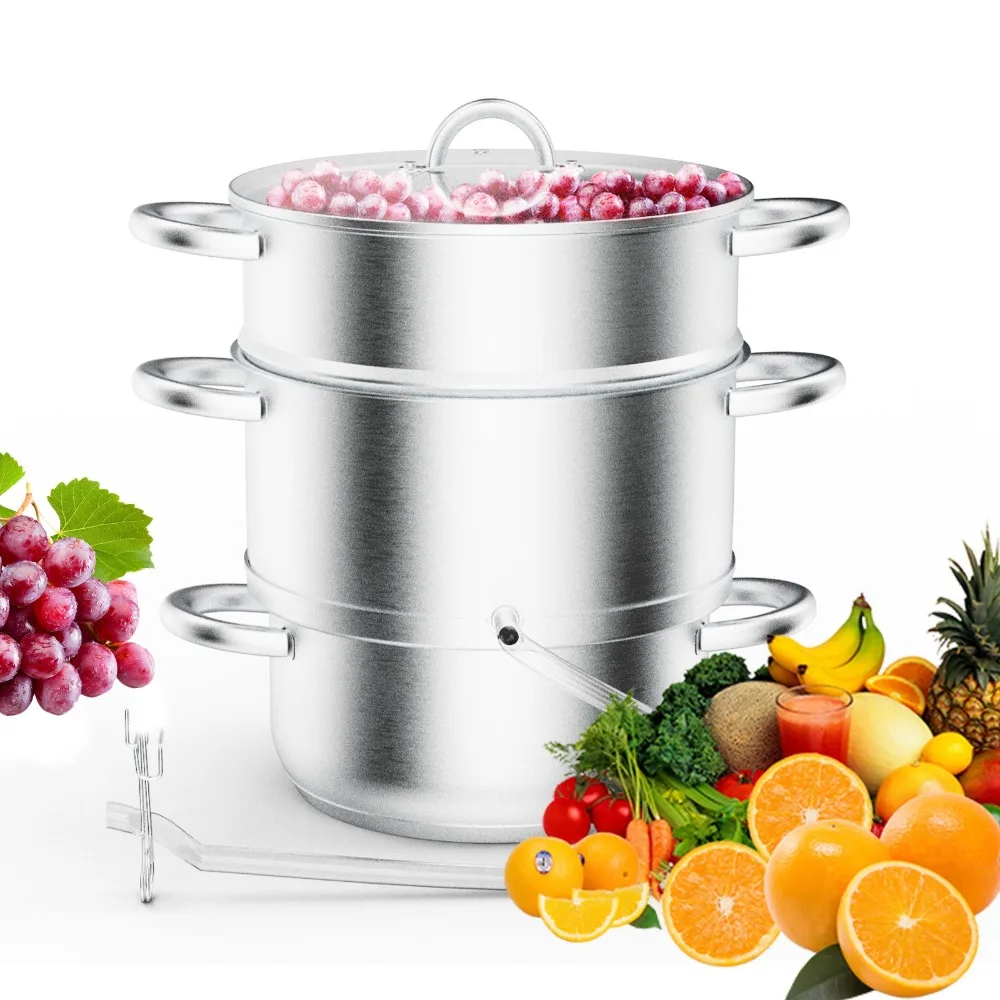 

8.5 QT Steam Juicer - Food Grade Stainless Steel, Large Batch Juice, Jelly Maker