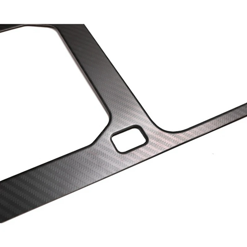 Carbon Fiber Central Control Water Cup Holder Panel Frame Cover Trim For Land Rover Defender 110 20-21 X P400 HSE