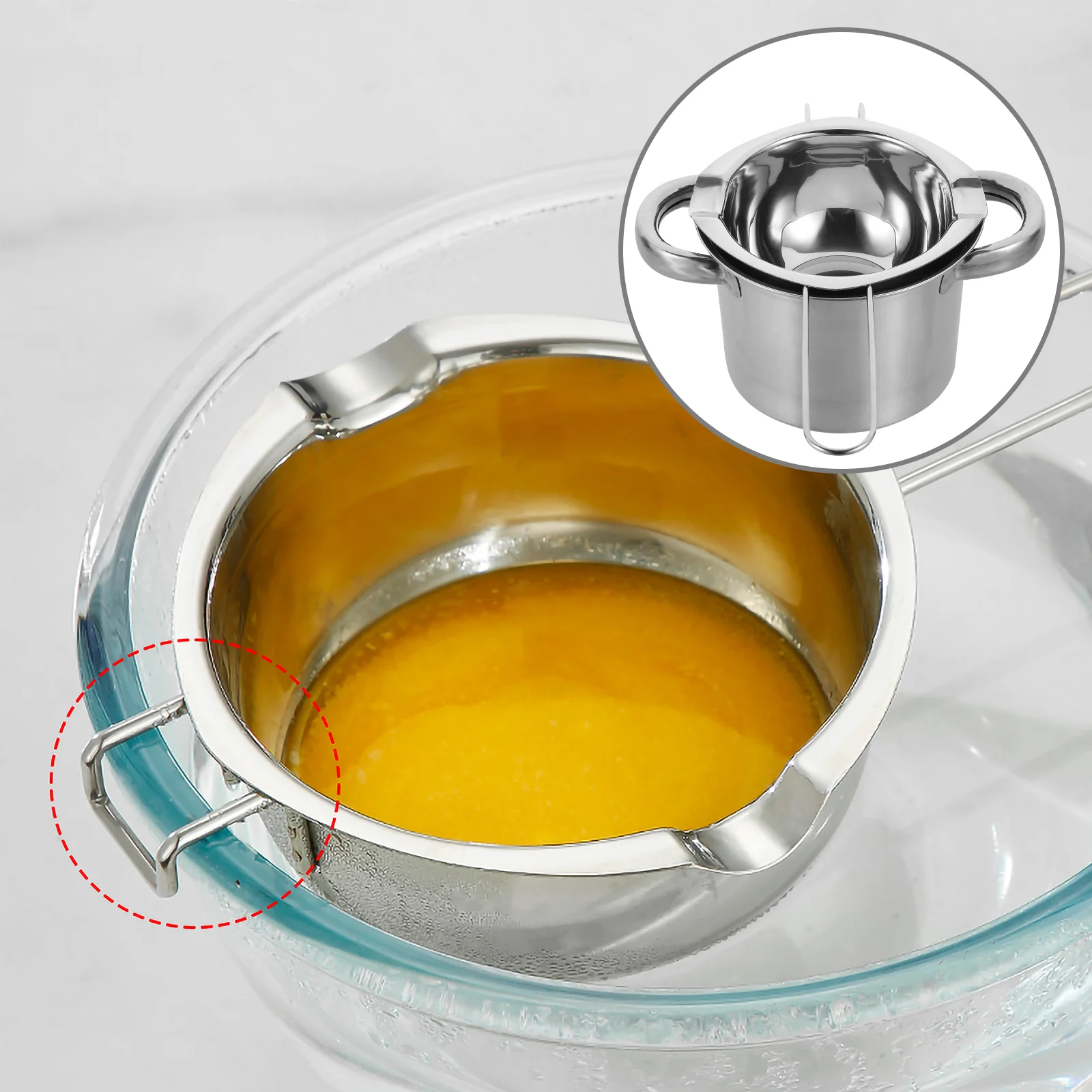 

Chocolate Melting Pot Pasta with Strainer Double Boiler Stainless Steel Baking Melter