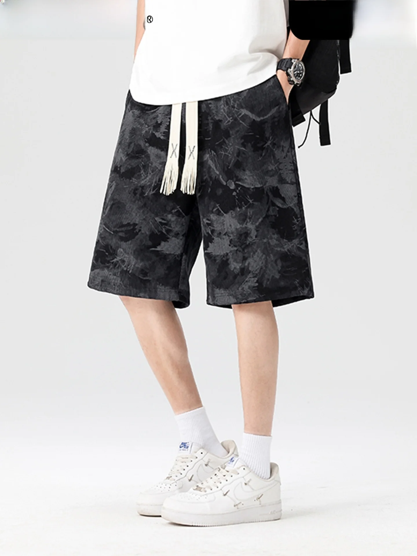 

WTAPS SACAI American Sle Dyed Workwear orts Men's Summer New Loose Casual Sports Five-Quarter Pants Straight Leg Pants