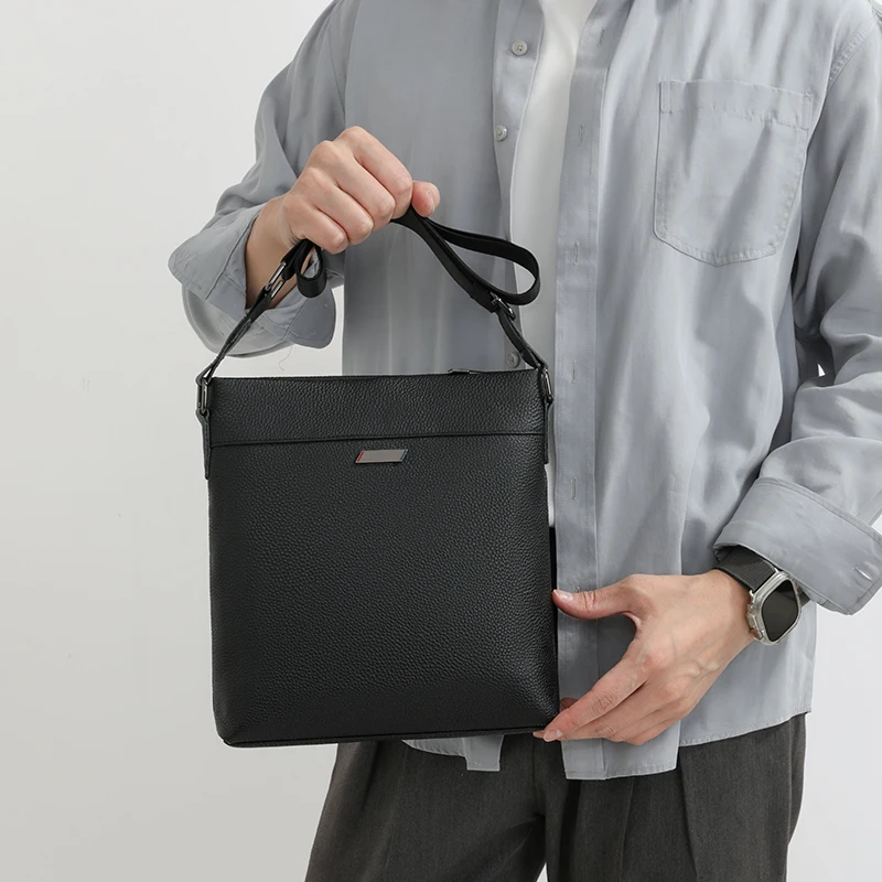 حقيبة كتف عصرية جديدة من جلد البقر للرجال بلون سادة حقيبة كروس 가방 bolsos para hombre sreка sacoche homme #2