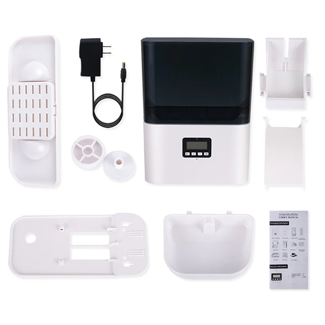 Smart WiFi automatic pet feeder for cat, dog, rabbit cage timing and partially controlled feeding pet feeder
