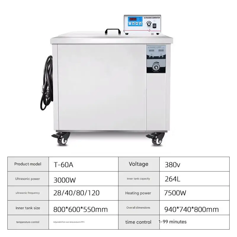 

45L Auto Repair Ultrasonic Cleaner High Frequency Band Filtering Engine Oil Removal Machine Electric Car Engine New Used