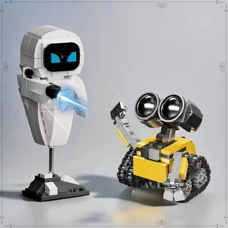 kk Wall.E Eve Small Particle Robot Assembly Model Kit Action Figure Boy Educational Toy Buildable Collectible No Special Effects
