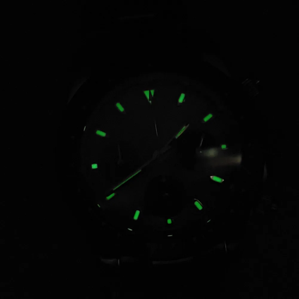 40mm Panda Di Three Eyes Timing VK63 Movement Sapphire glass Army Green quartz multifunctional watch 100m waterproof