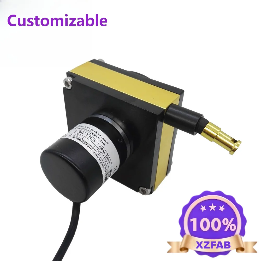 Factory Direct 2026 2000mm linear string encoder 4-20mA 0-5v 0-10v 0-5kohm 0-10kohm output draw wire displacement sensor