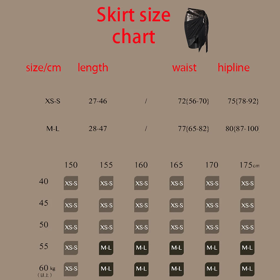 Damen-Latin-Tanz-Übungsrock, weiblich, einteilig, Wickeldesign, Tanzbekleidung, Cha Cha, Samba, Salsa-Kostüme