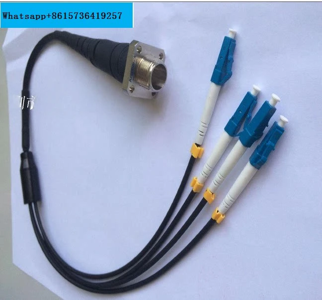 4-core ODC adapter LC fiber waterproof joint single-mode 4-core TPU fiber optic cable jumper with tensile resistance