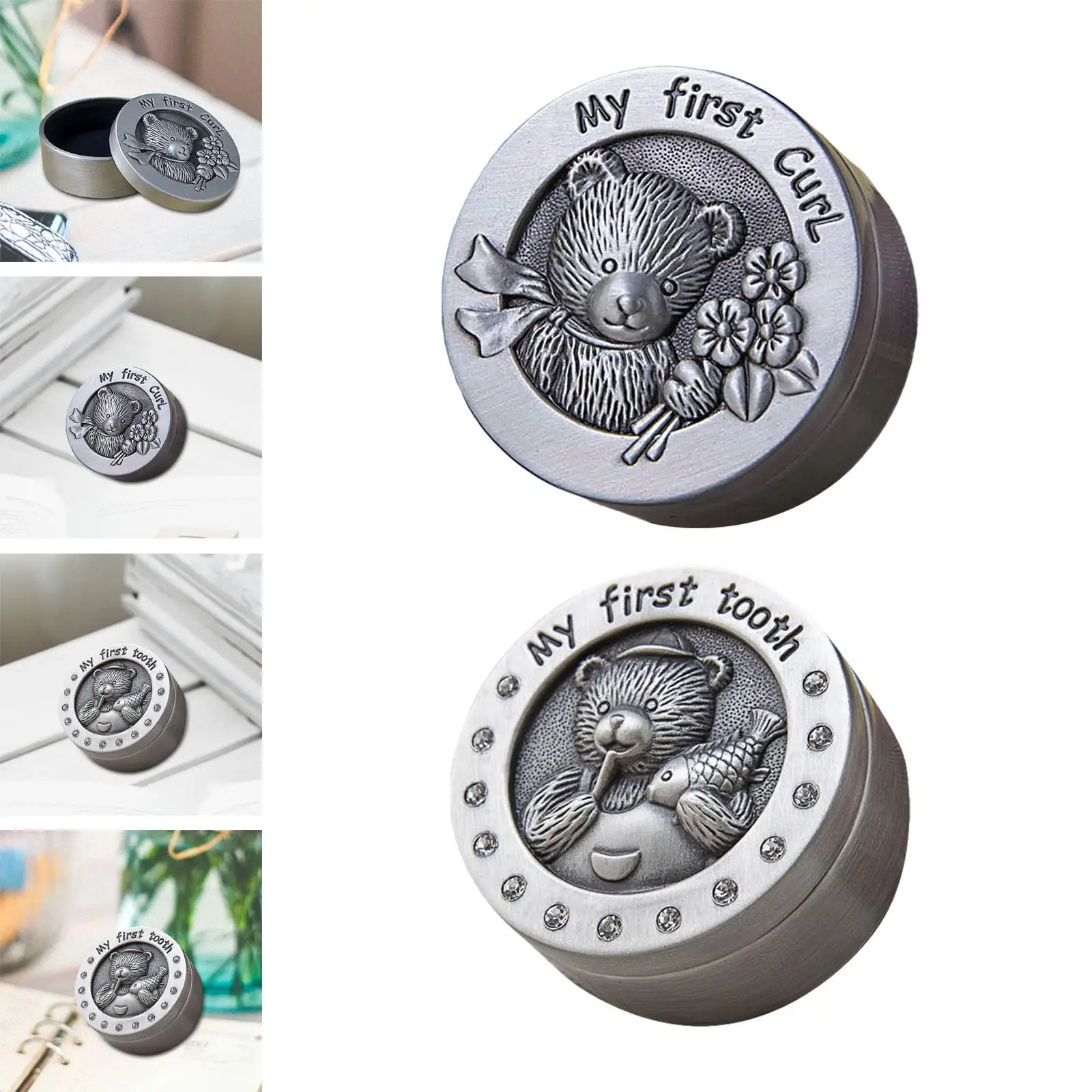 Pudełko na pamiątki dla niemowląt Pudełko do przechowywania zębów na prezent urodzinowy dla dziecka Baby Shower