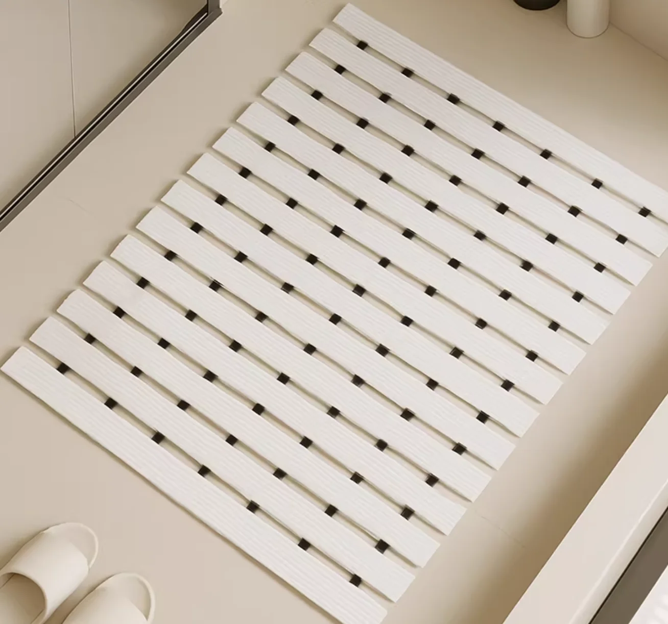 Bathroom Non-Slip Mat, Water Barrier Mat for Shower Room, Shower Foot Pad, Anti-Fall Carpet for Hotel Bathtub & Toilet Entrance