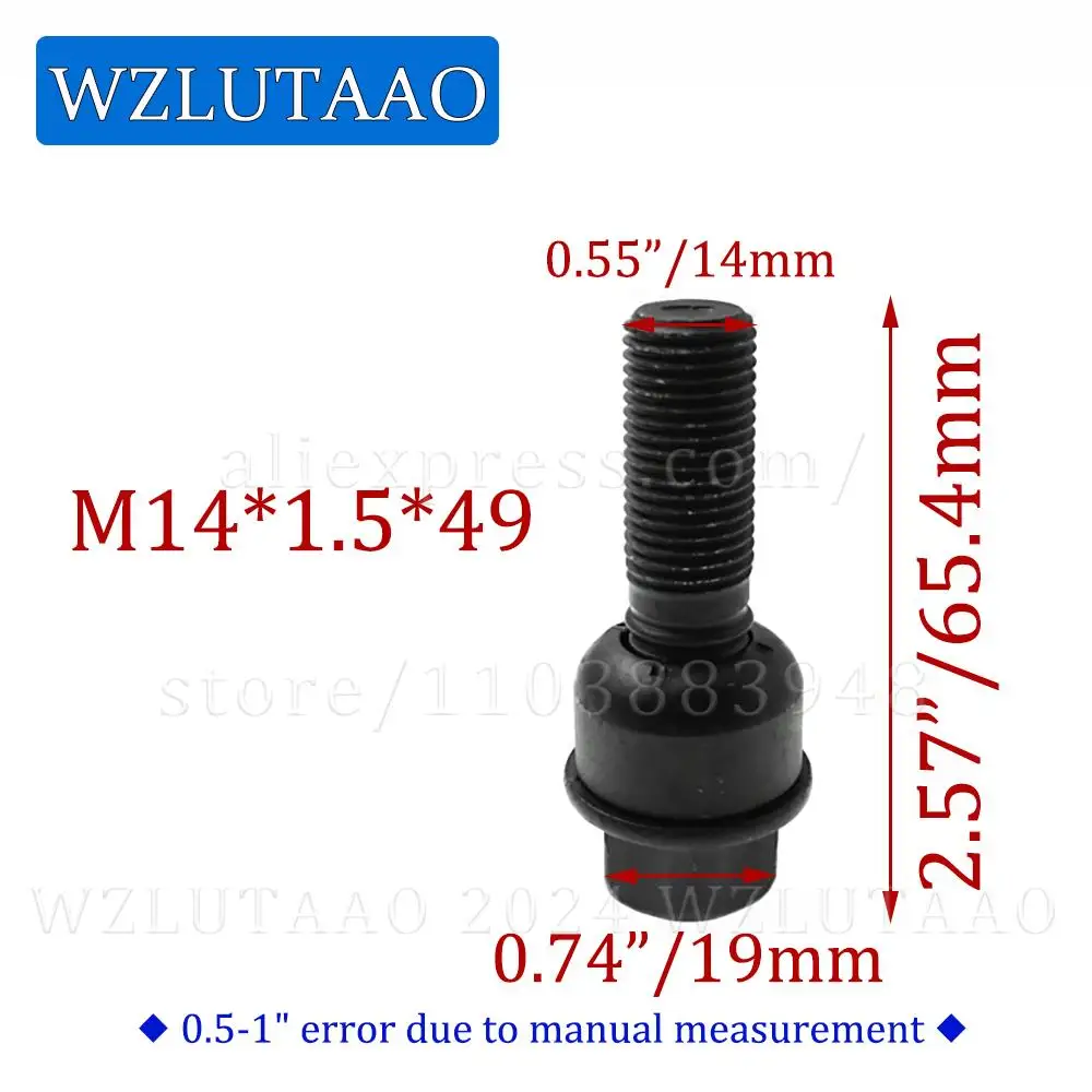 1/4/5/10  M14*1.5*49 Wheel Bolt WHT004676A WHT 004 676 A For Porsche 911 991 997 Boxster 987 Cayenne 9YB 92A 9YA Cayman Panamera