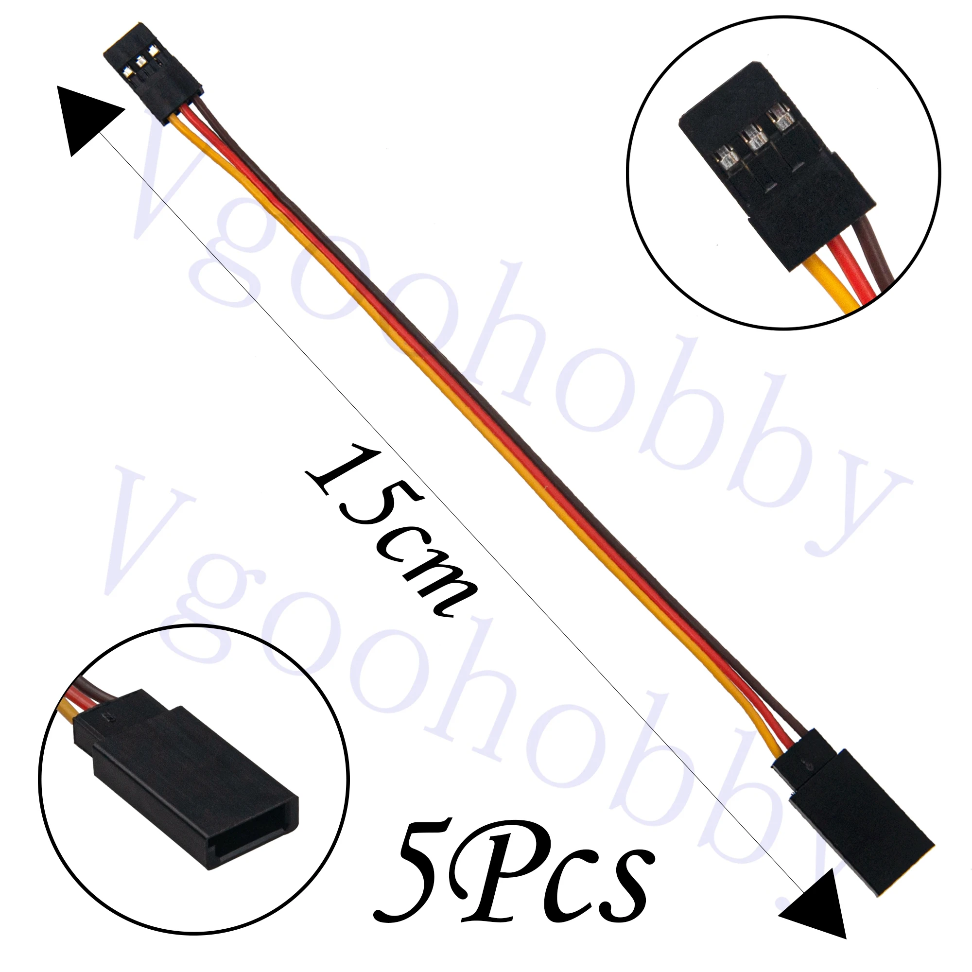 18Pcs 3-Pin JR Servo Extension Cable,1 JR Male to 2/3 Female JR Y Harness Servo Cable & 3.93\